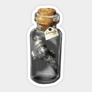 Serenity in a bottle Sticker